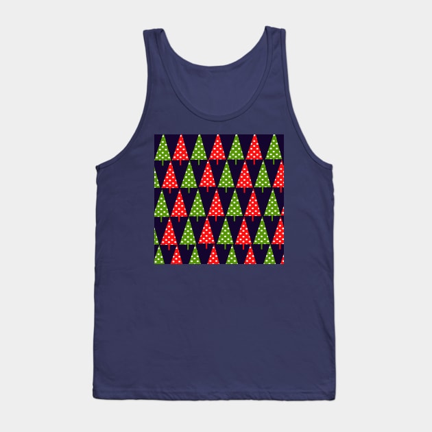 Christmas background. Christmas trees colorful Tank Top by monika27